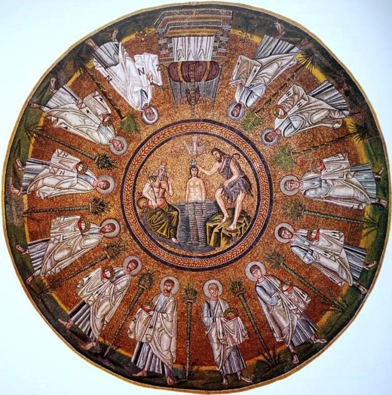 Baptisterium (doopkapel) van de Arianen in Ravenna