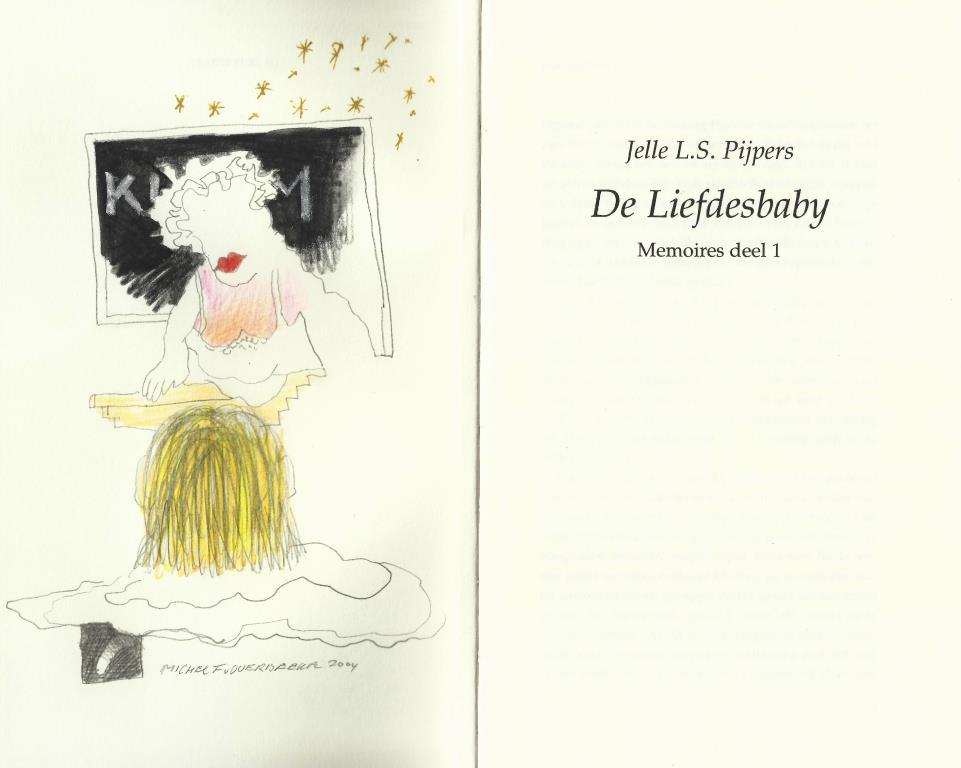 Michel van Overbeeke - tekening in de liefdesbaby 