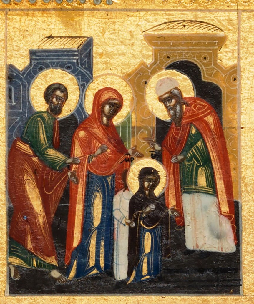 icone ikoon icoon Joachim en Anna brengen Maria naar de tempel