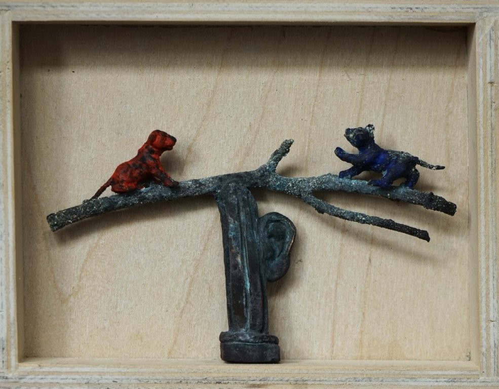 etsen michel van overbeeke 1993 - knossos: vier bronsjes en vier etsen